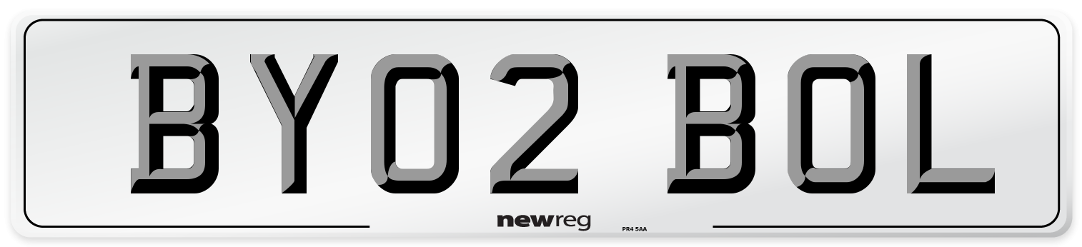 BY02 BOL Number Plate from New Reg
